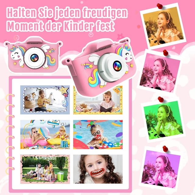 Thumbnail 5 de GlowPlayX Kinderkamera 1080P 32 GB – Digitalkamera für Kinder