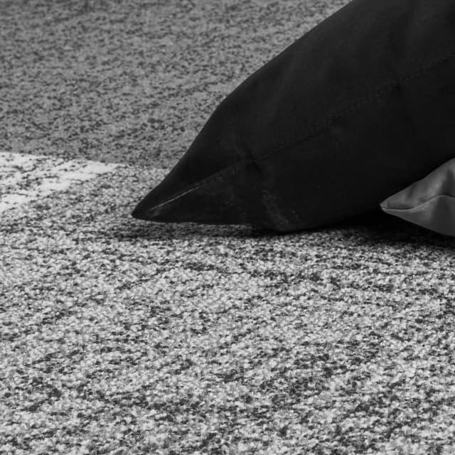 Detalle 1 de TT Home tapis salon chambre adulte à poils ras gris 60 x 110 cm motif géométrique