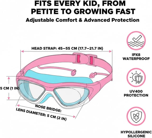 Detalle 2 de Seaflar Occhialini da nuoto 6-14 anni