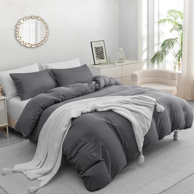Detalle 2 de Pamposh King Size Duvet Cover Set (Pre-Washed Microfibre) with Zip Closure