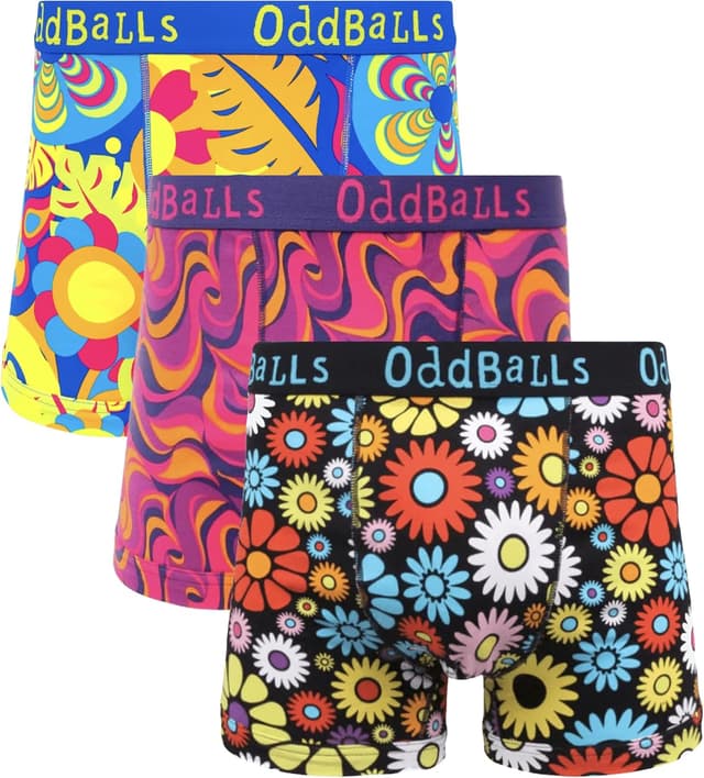 Detalle de OddBalls men’s boxers multipack (3) – classic fit cotton boxer briefs with elasticated waistband