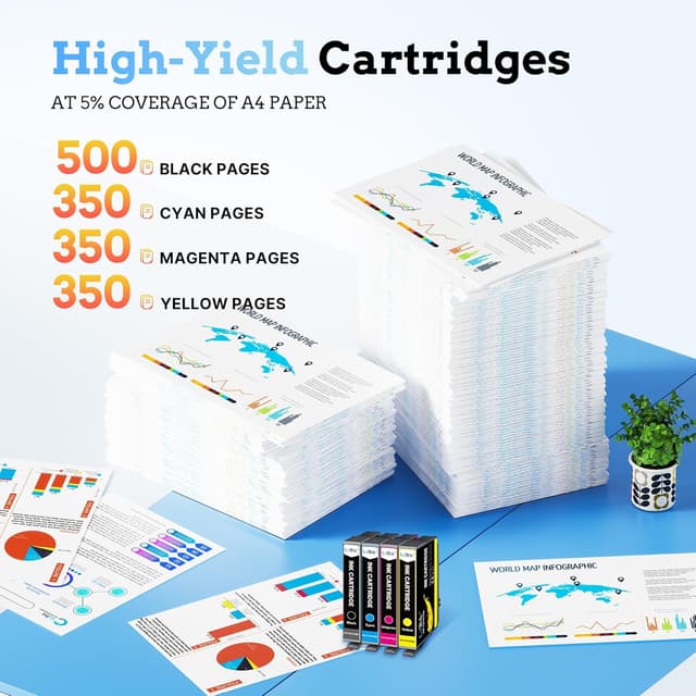 Detalle de LxTek 4-pack Compatible Ink Cartridge for Epson printers 🖨