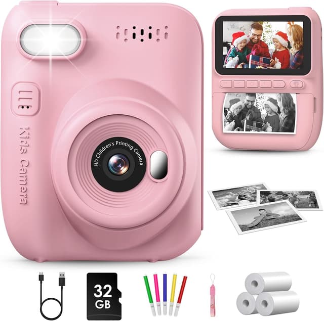 Detalle de GREENKINDER Kids Camera Instant Print 1080P, 32GB