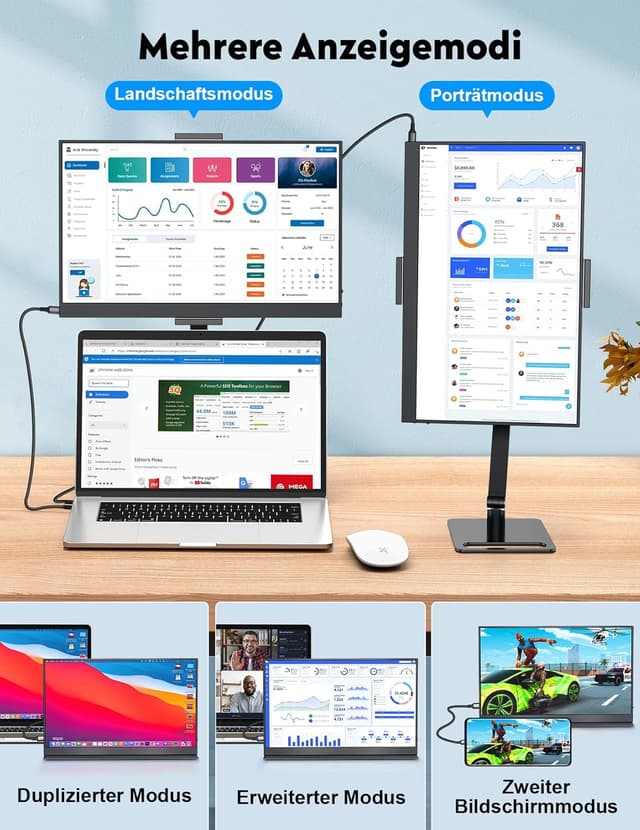 Detalle 2 de MAGICRAVEN Tragbarer Monitor 15,6" 1080p