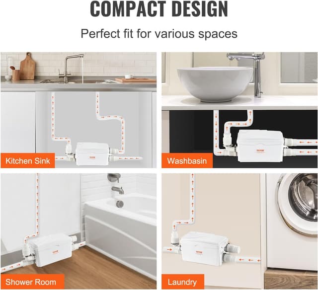 Thumbnail 1 de VEVOR Hebeanlage 350 W, 6000 l/h Abwasserpumpe 🚰