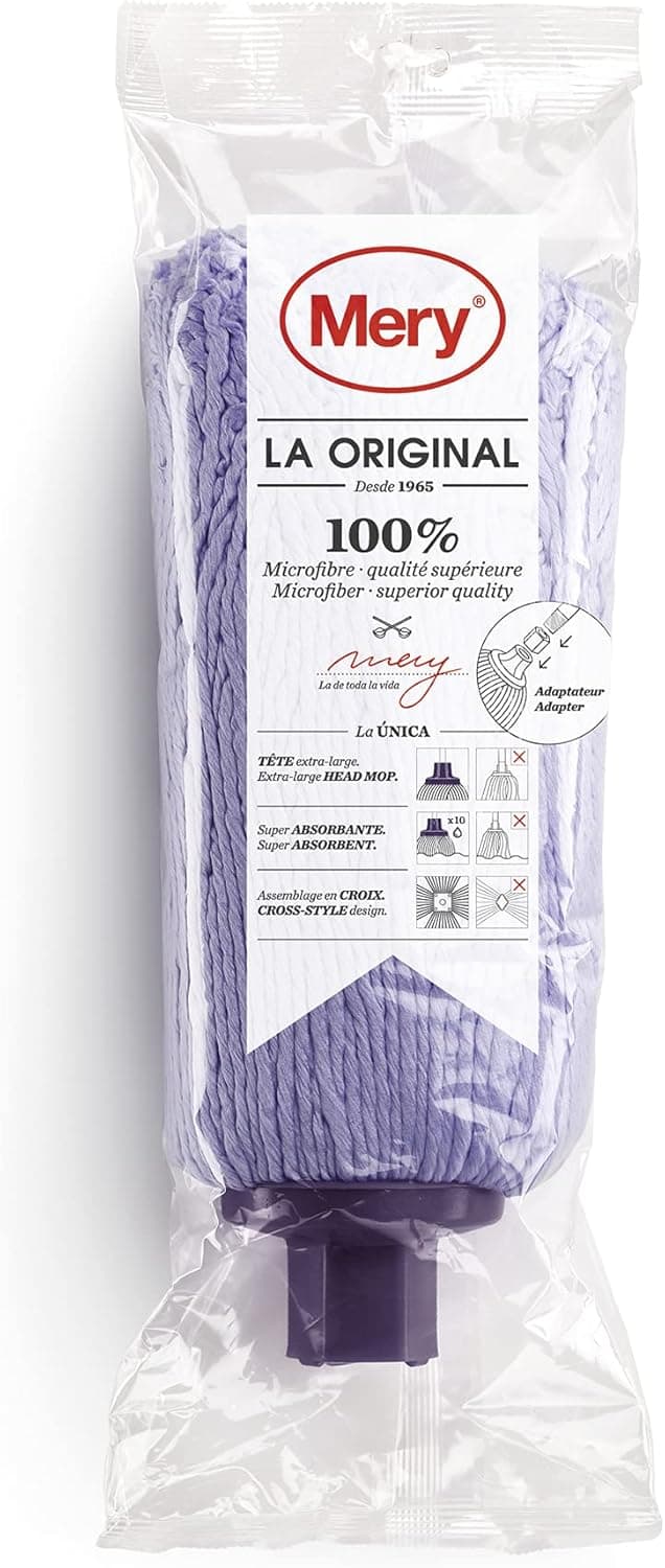 Thumbnail 6 de Mery Set Cubo y Fregona Microfibra 🚫 Absorbente y Ruedas 360°