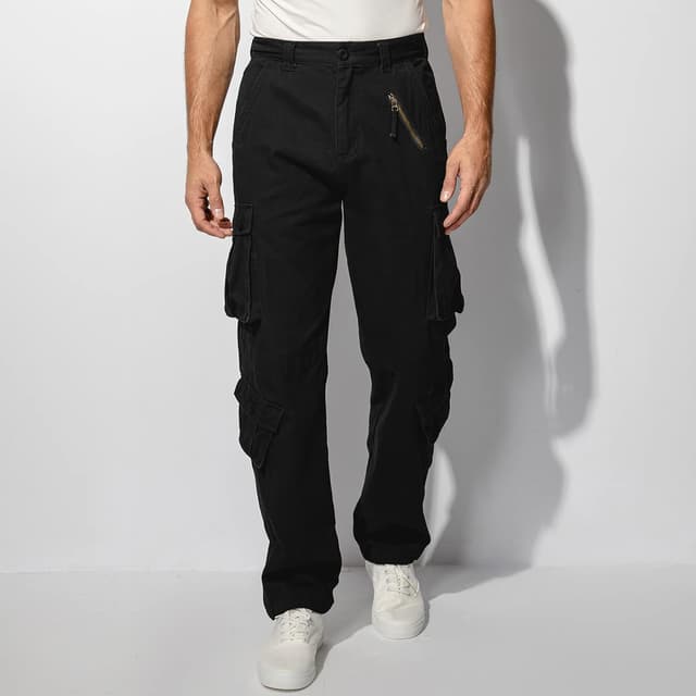 Detalle de Jessie Kidden Men’s BDU Casual Military Pants (Rip Stop Camo Cargo) with 8 Pockets