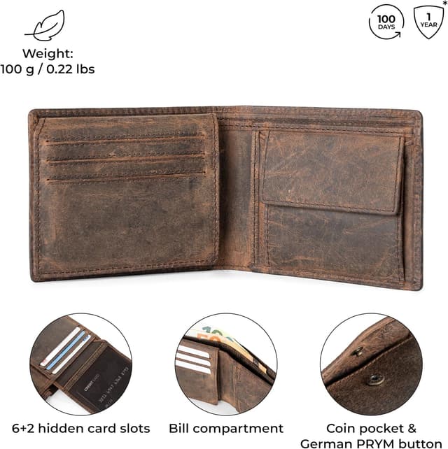 Thumbnail 3 de Berliner Bags Peter Carter Hombre RFID ✨ Piel Delgado Vintage