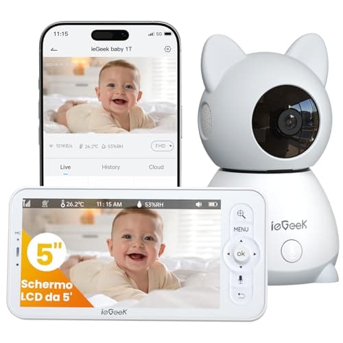 Imagen de ieGeek Cámara Vigilancia Bebes 5" 2K/3MP en OfertitasTOP