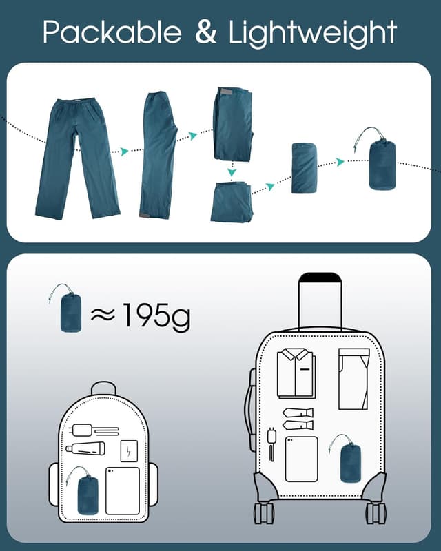 Detalle 1 de 33,000ft Damen Regenhose wasserdichtes Überziehteil mit Reflektionen