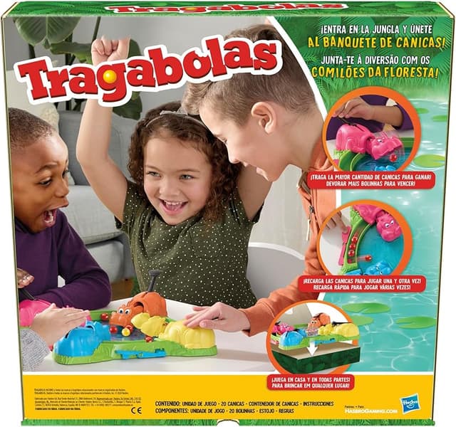 Detalle 2 de Hasbro Tragabolas Comilón juego mesa 2–4 jugadores