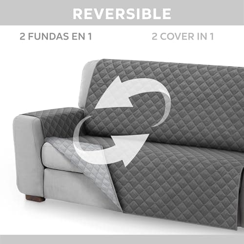 Thumbnail 4 de Textilhome Funda Cubre Sofá Malu 3 Plazas 🛋️ Resistente y Reversible