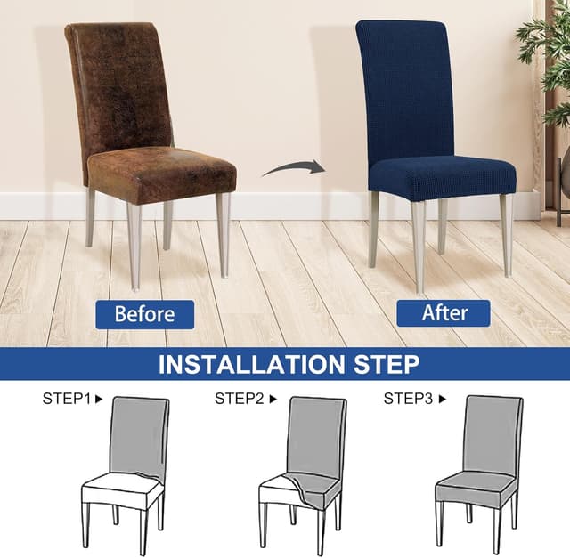 Detalle 1 de Ystyle housse de chaise extensible 4 pièces