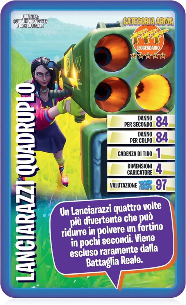Detalle 2 de Top Trumps Giochi di Carte Fortnite (non ufficiale) – Briscola per 2 o più giocatori, età 12+