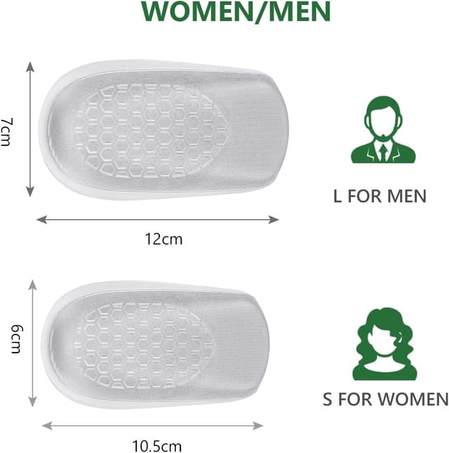 Thumbnail 5 de URAQT Plantillas Altura Gel Hombre y Mujer 👣 2 Pares, 2.5cm