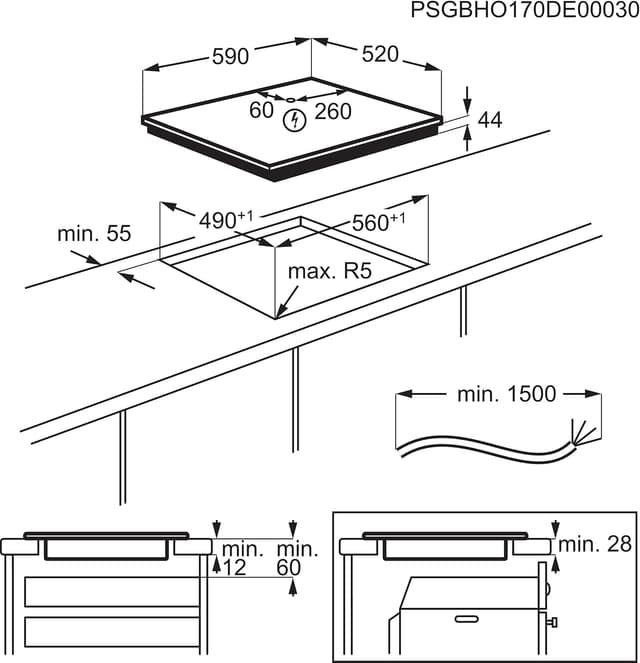 Thumbnail 6 de Electrolux Serie 300 LIL61443BW Piano cottura a induzione 4 fuochi da incasso da 60 cm bianco