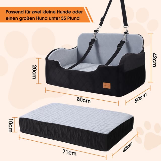 Thumbnail 6 de Asiento de Coche para Perros 25 kg 2 Perros