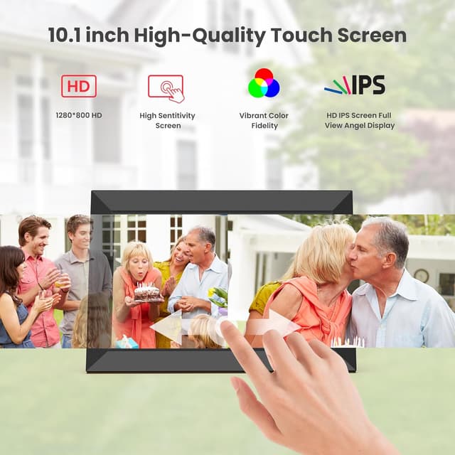 Thumbnail 4 de BIGASUO Frameo 10.1-inch digital photo frame