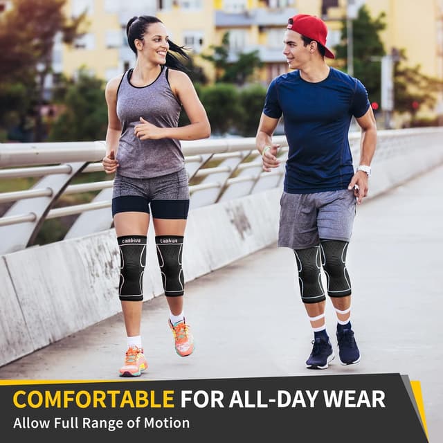 Thumbnail 5 de CAMBIVO Genouillères de compression 2 pièces