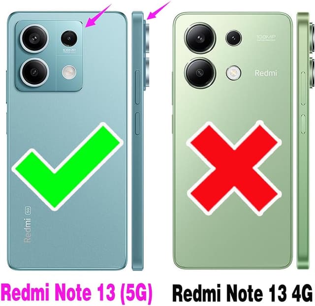 Detalle de Asuwish Phone Case for Xiaomi Redmi Note 13 5G with Tempered Glass, Zipper Wallet & Kickstand