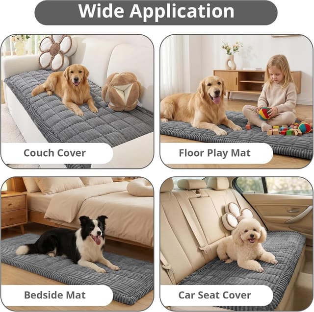 Detalle 2 de OstepDecor Washable Couch Cover for Dogs (27.6" x 27.6") in Dark Grey