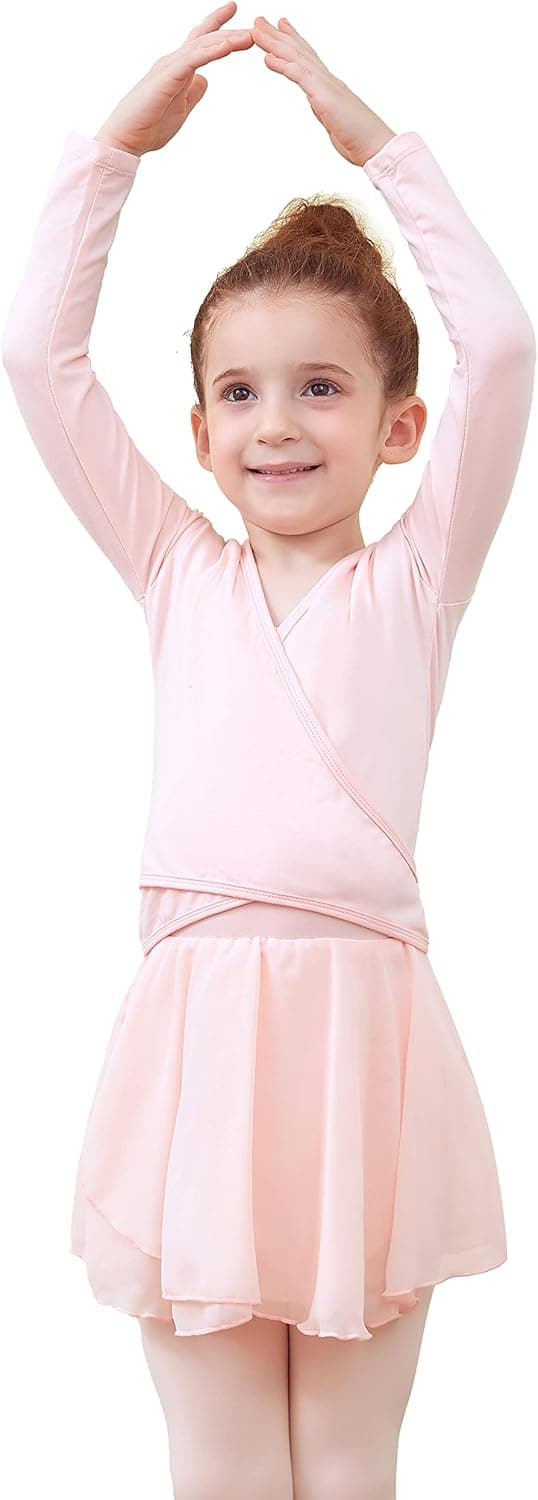 Detalle de Tancefair maglioncino da balletto crossover in cotone con cravatta incrociata per bambine e donne