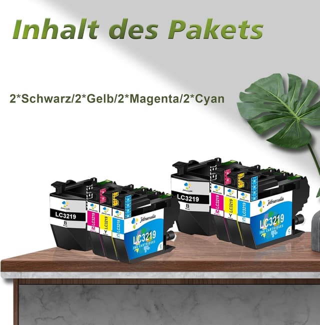 Detalle de LC3219XL kompatible Tintenpatronen für Brother (8er-Pack) – passend für MFC-J5330dw & mehr
