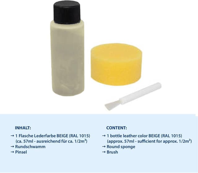 Detalle 2 de 1-2-3 REPAIR Lederfarbe hellbeige für Sofas