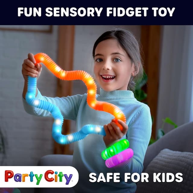 Thumbnail 4 de Party City 12pk LED Light Up Pop Tubes 25" fidget tubes ๐