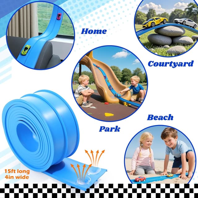 Thumbnail 4 de 15 Ft Flexible Race Track for 1/64 Cars