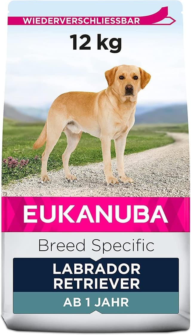 Detalle de Eukanuba Breed Specific Labrador Retriever Trockenfutter mit Huhn, 12 kg