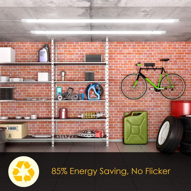 Detalle de Gimisgu Néon LED 120 cm 36 W 3060 lm, réglette blanc neutre 4000 K (IP65) pour garage, atelier et pièces humides