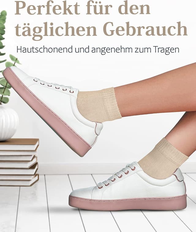 Detalle de Fiera Besa Diabetikersocken für Damen – Komfortbund, ohne Gummibund und mit nahtloser Zehe