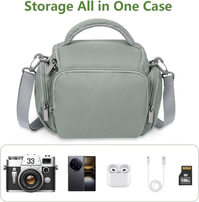 Detalle 2 de Étui photo reflex Ainiv : sac étanche antichoc avec bandoulière réglable (compatibilité Canon, Sony, Nikon)