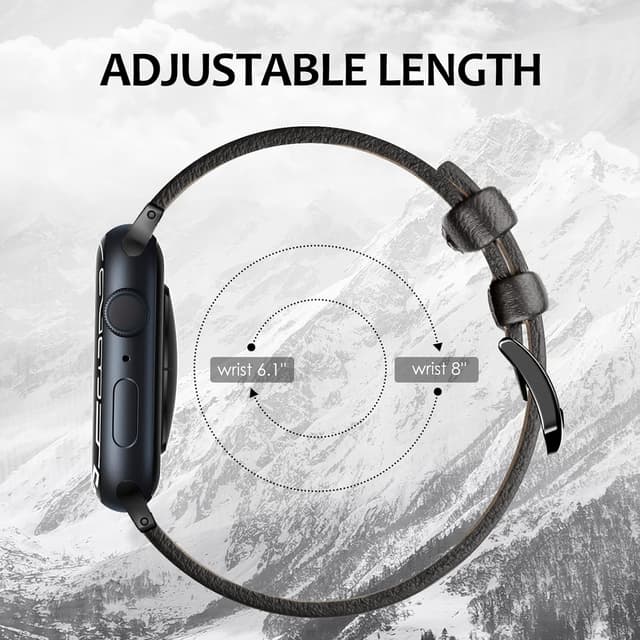 Thumbnail 6 de Tuocal Genuine Leather Apple Watch strap 6.1–8.0in