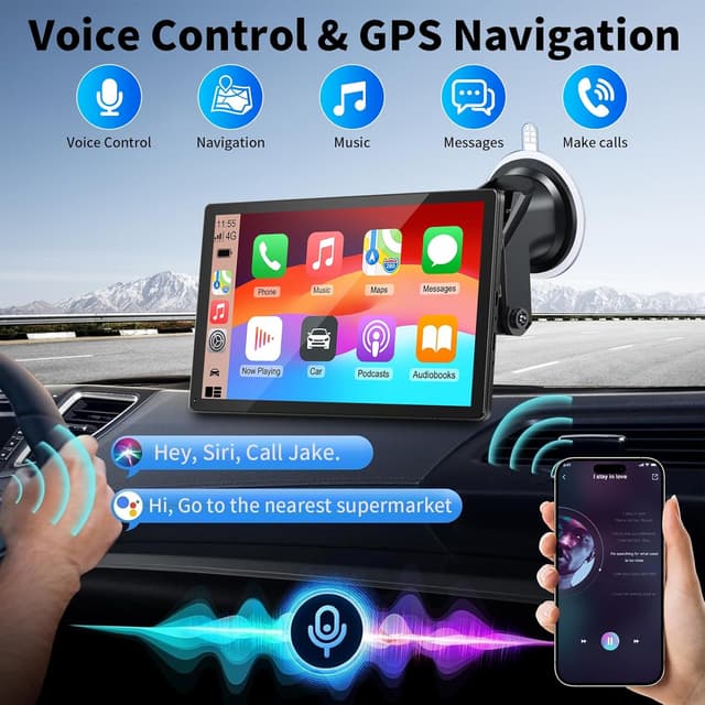 Thumbnail 2 de GTVFS 9in CarPlay Screen Wireless
