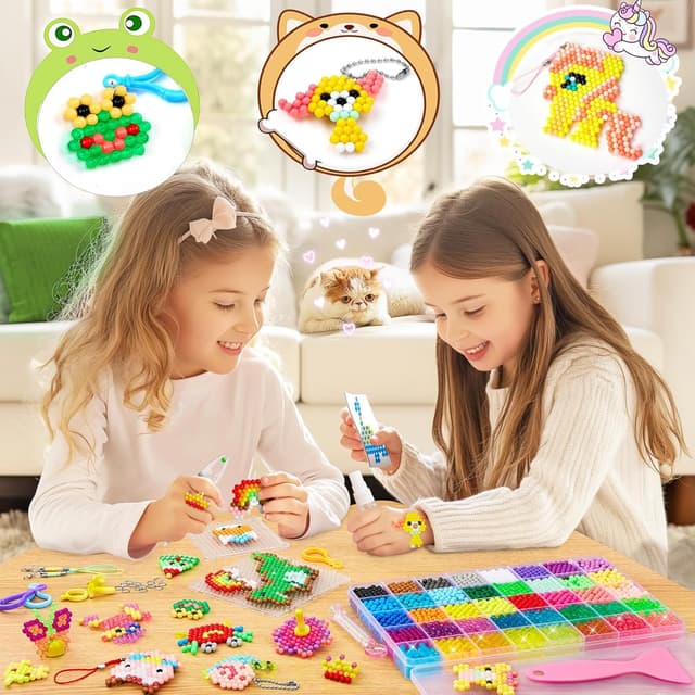 Detalle 2 de DIYLAND Wasserperlen Nachfüll Starterset (5 mm) mit Sprühzerstäuber, 40 Farben und Geschenkbox