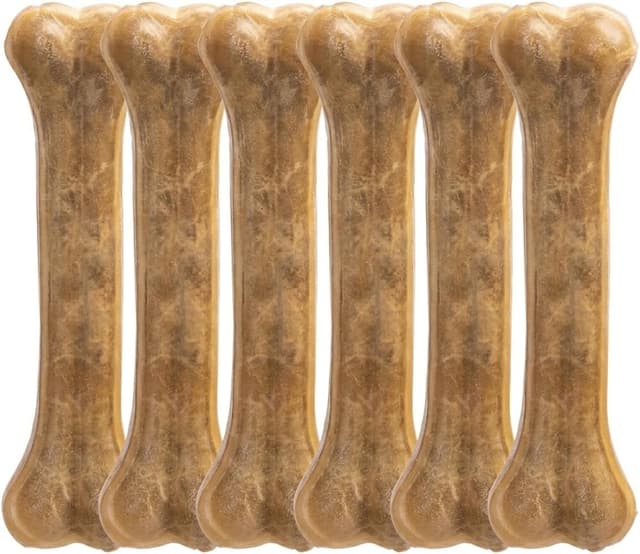 Detalle de Nobleza Os pressés 25 cm au goût bœuf (lot de 6) : friandise à mâcher naturelle pour chiens