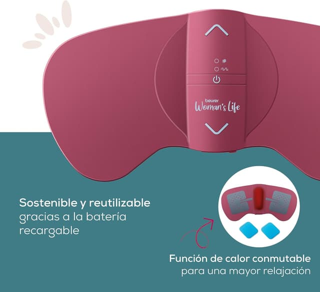 Detalle de Beurer EM 50 Menstrual Relax TENS y calor, recargable ⚡