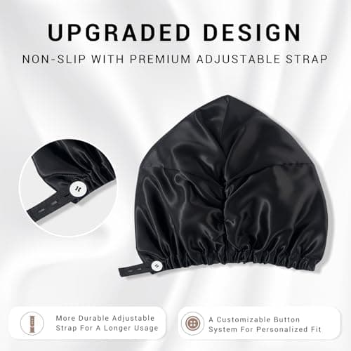 Detalle 2 de LaCourse Seidenhaube 22 Momme – rutschfest verstellbar, 100% Maulbeerseide