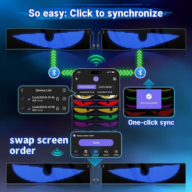 Thumbnail 2 de Devil Eyes Light 19" LED Sign