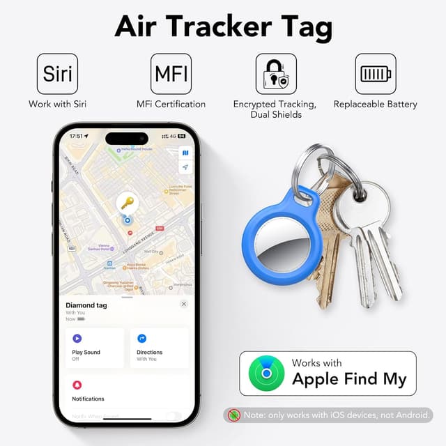 Thumbnail 1 de Traceur Tags 4 Pièce localisateur Bluetooth