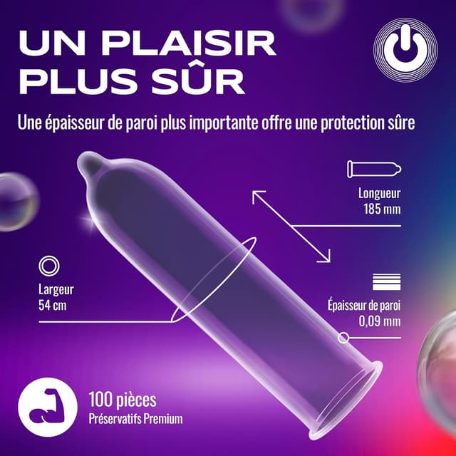 Thumbnail 2 de ON) Préservatifs Strong Largeur 54 mm 100 pièces