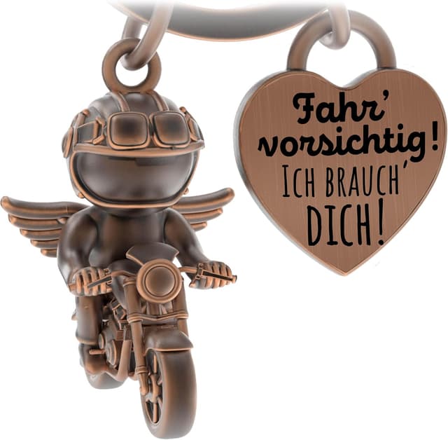 Thumbnail 6 de LANOLU Motorrad-Schlüsselanhänger „Engel“ – Metall-Charm als Geschenk für Motorradfahrer