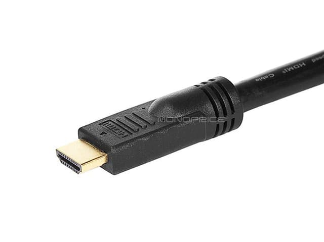 Detalle 2 de Monoprice Premium High Speed HDMI Cable (CL2) Male to Female Extension, 24AWG, 10 Feet (Black)