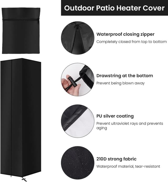 Detalle de AOOWU Funda para Calentador 221x61x53 cm 🛡