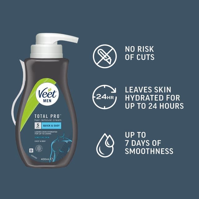 Thumbnail 2 de Veet Men Hair Removal Cream 400ml for Body