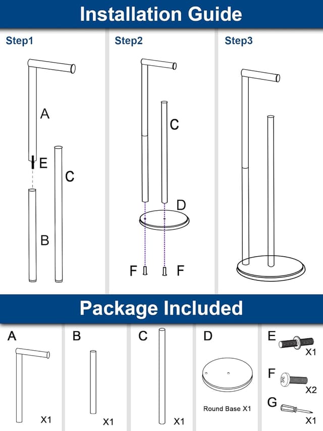 Detalle 2 de HEETA free-standing toilet roll holder 68 x 20 x 15 cm