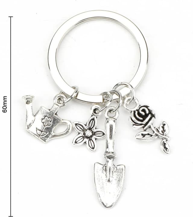 Detalle 2 de OBEISN Schlüsselanhänger mit Gartenmotiv – Anhänger für Pflanzenliebhaberinnen als Geschenk für Freundin, Schwester & beste Freundin