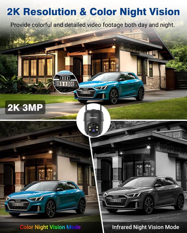 Detalle 2 de Septekon 2K Solar 360° PTZ Camera